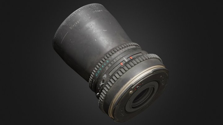 Carl Zeiss Distagon 50mm lens 3D Model