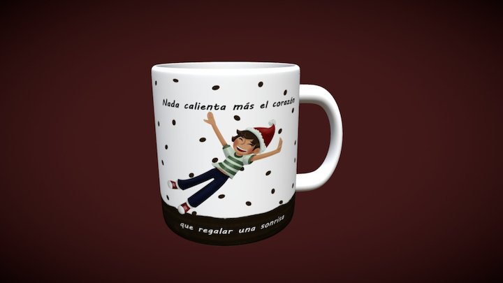 Taza Creeser - Navidad 3D Model