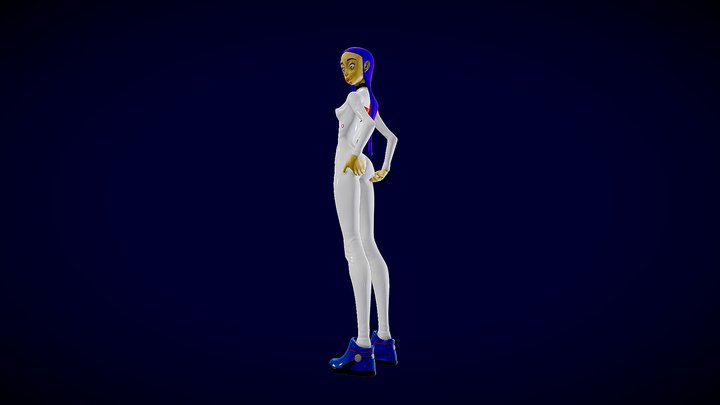 Eva Pin-Up A Very Free Interpretation 3D Print 3D Model