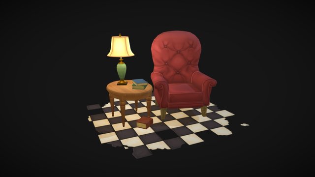 Reading Nook 3D Model