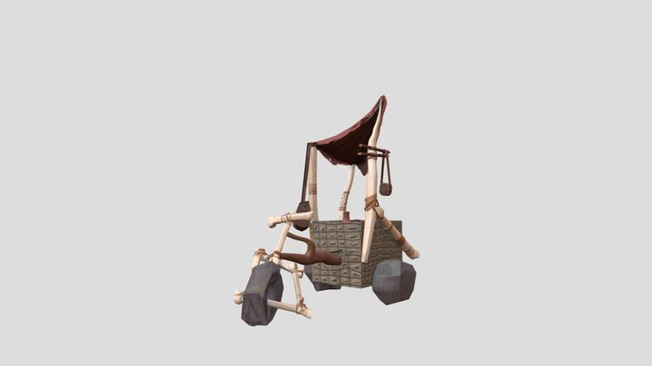 carrito de huesos 3D Model