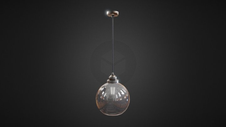 Glass Ceiling Lamp 3D Model