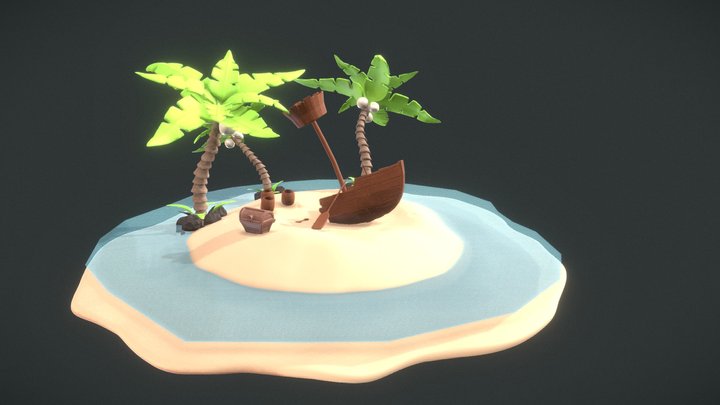 Tropical Island 3D Model