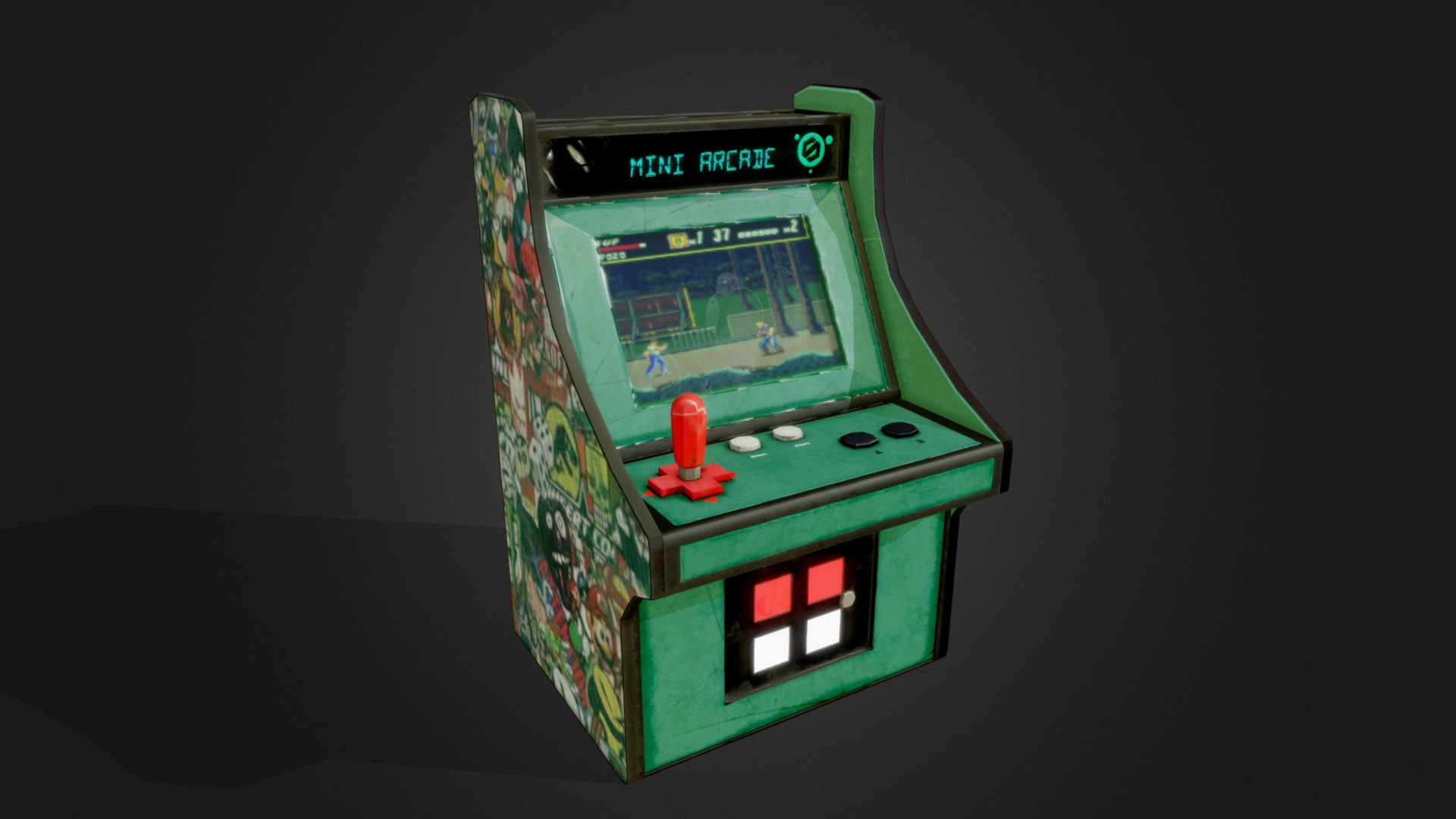 3D model Mini Arcade - This is a 3D model of the Mini Arcade. The 3D model is about a video game console.