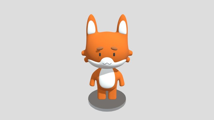 Low Poly Fox 3D Model