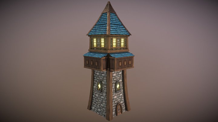 Guard Tower - Warcraft Style 3D Model