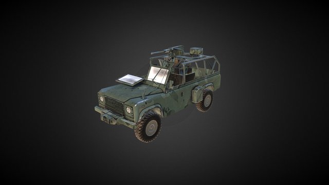 Military Land Rover 3D Model