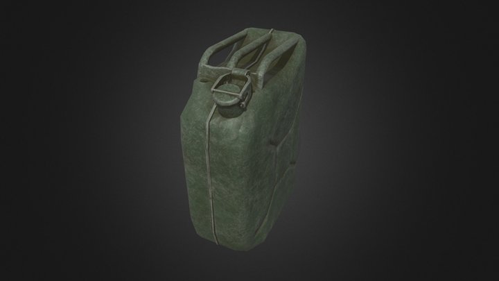 Canister 3D middle poly 3D Model