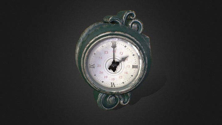Station Clock 3D Model