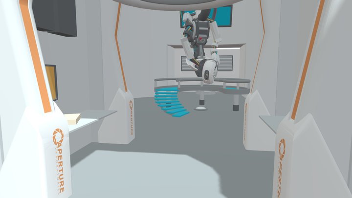 Glados (in Portal classic room) 3D Model