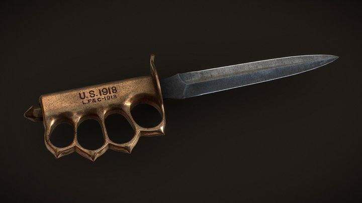 1918 mark I trench knife 3D Model