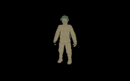 low poly soldier 3D Model