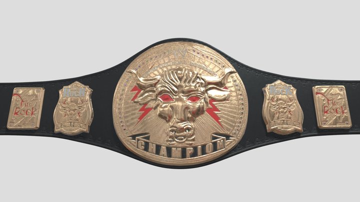 WWE - THE ROCK BRAHMA BULL CHAMPION BELT – Kostenloses 3D-Modell STL