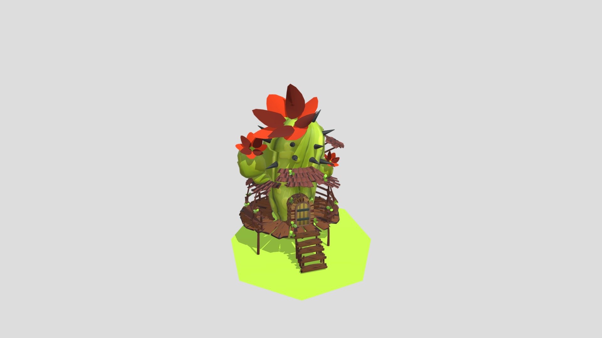 Casa-Cacto / Game Assets - 3D model by crownologia [690d66a] - Sketchfab