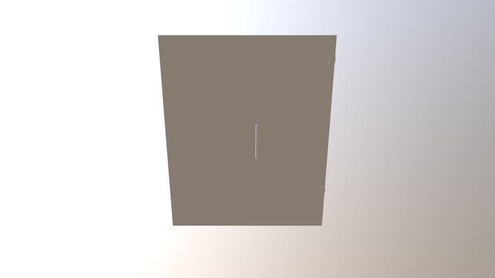 Toilet Glass Door Handle Separated 3D Model