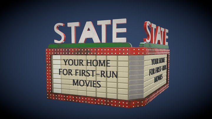 Theater Marquee 3D Model
