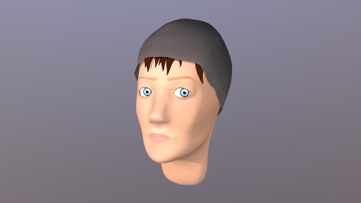 Sculpture visage garçon 3D Model
