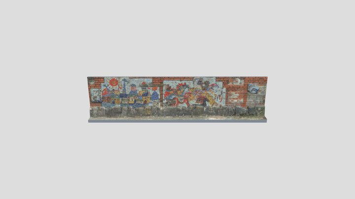 Muro con mosaico 3D Model