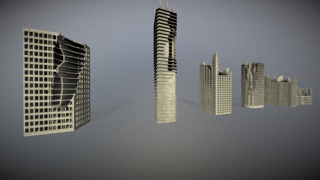 Ruined buildings pack - Free download