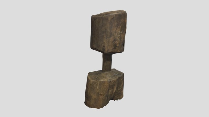 3d Real Wooden Dumbell 3D Model