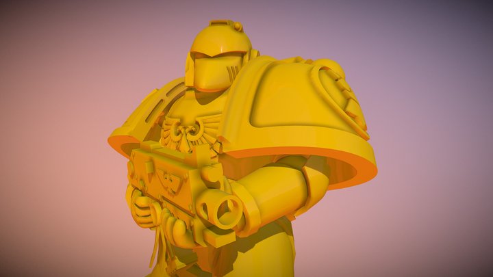 Imperial Fists Marine 3D Model