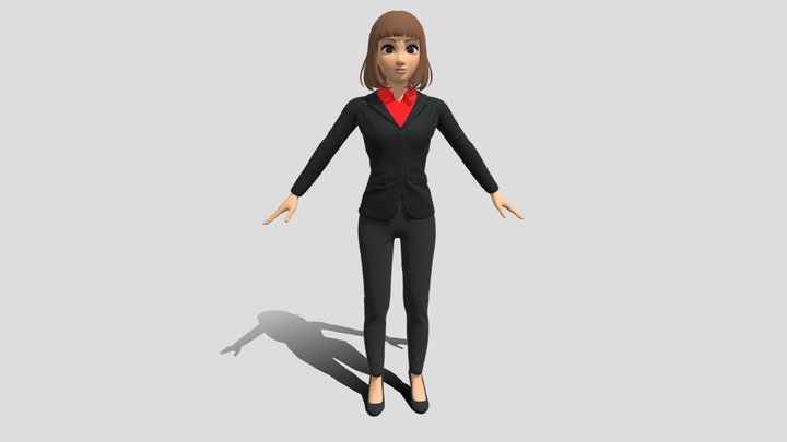 Woman Officer 3D Model