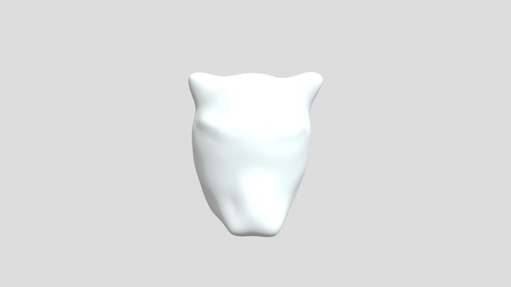 Pink Teddy Bear Head 3D Model