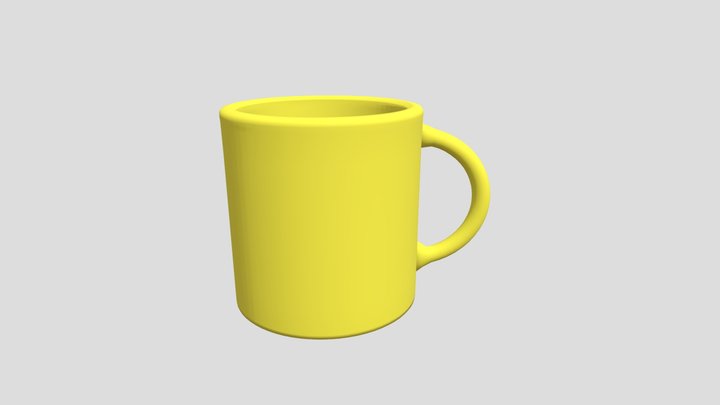 Yellow Mug 3D Model