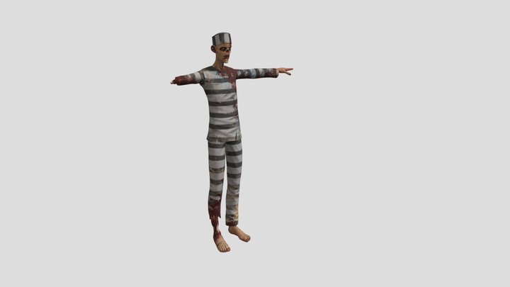 Zombie Crawling 3D Model