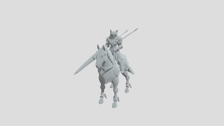 Golden Heart Knight 3D Model