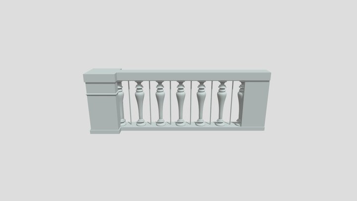 Geländer Heidelberger Schloss 3D Model