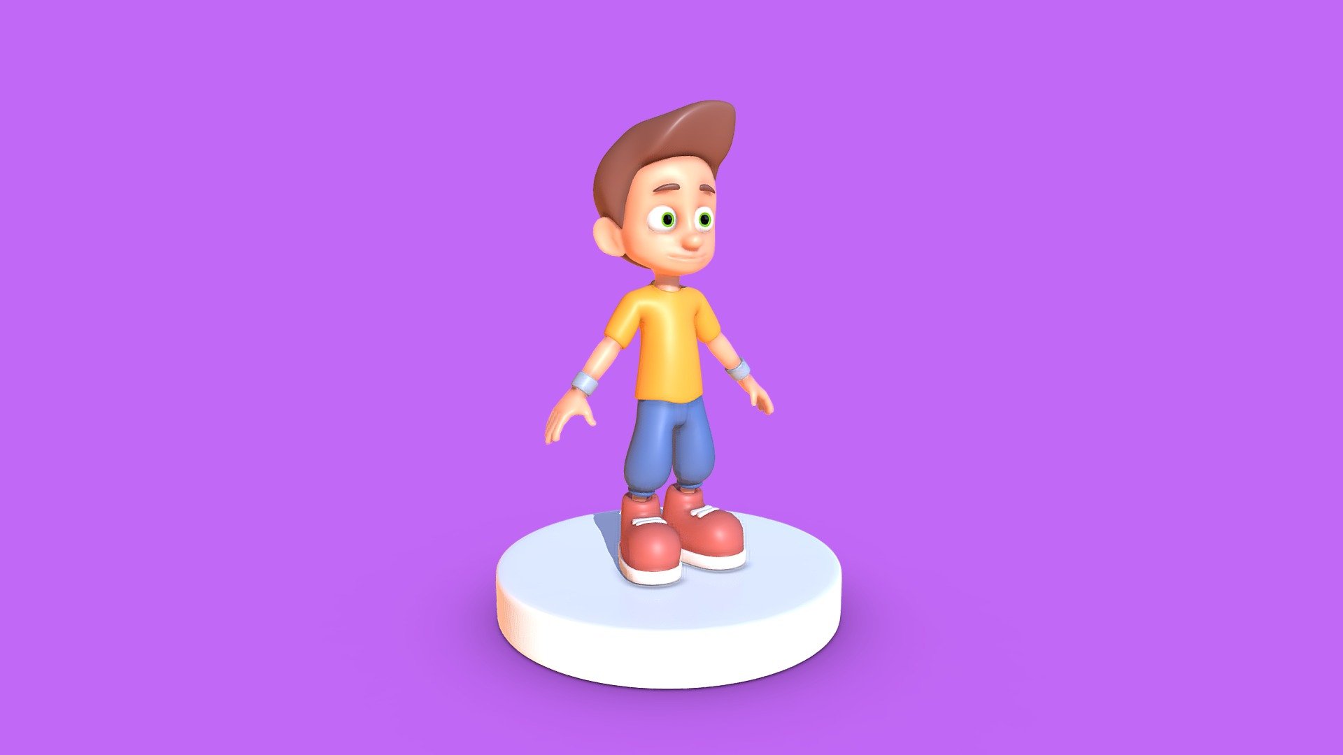 Sport Boy Cartoon - Download Free 3D model by Ahmad Azizi (@azizi16 ...