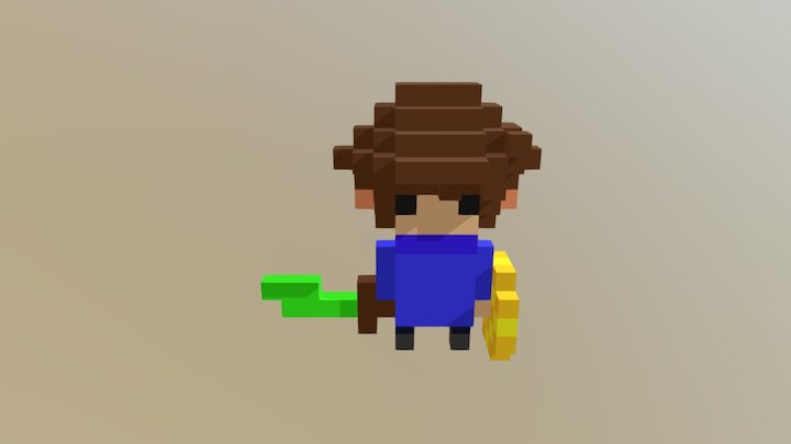 Pixel Hero 3D Model
