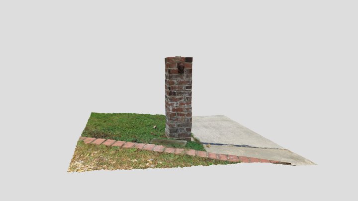 Brick Post 3D Model