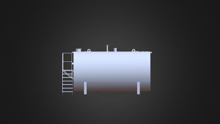 19,800 Litre Nithwood Fuel Tank with End Stairs 3D Model