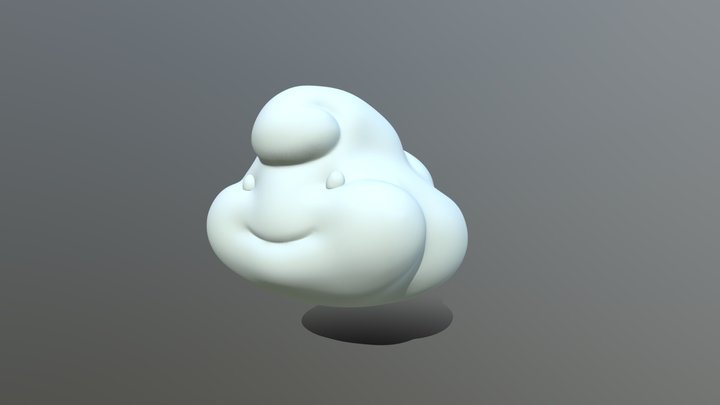 Cute Cloud 3D Model
