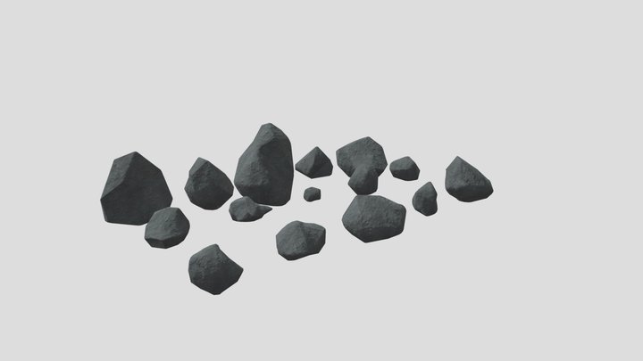 Moon Rocks 3D Model