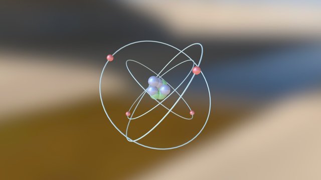 Атом берилия 3D Model