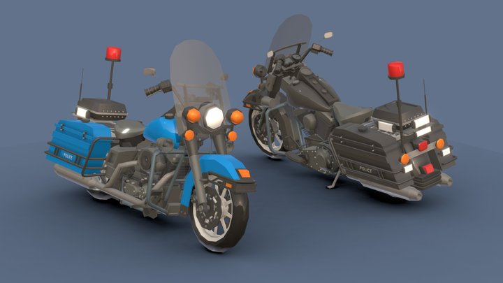 Low- Poly Motorcycle # 6 3D Model
