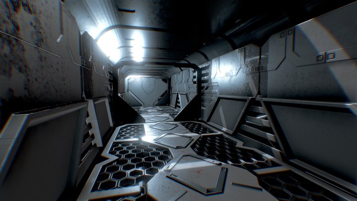 Scifi Corridor 3D Model