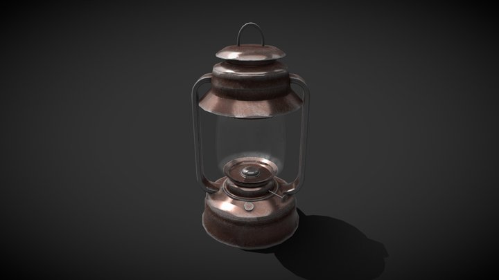 Worn Kerosene Lantern 3D Model
