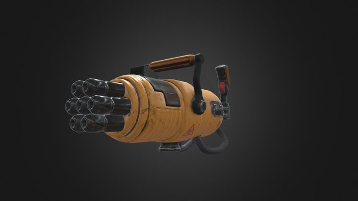 Sci Fi Machine Gun 01 3D Model