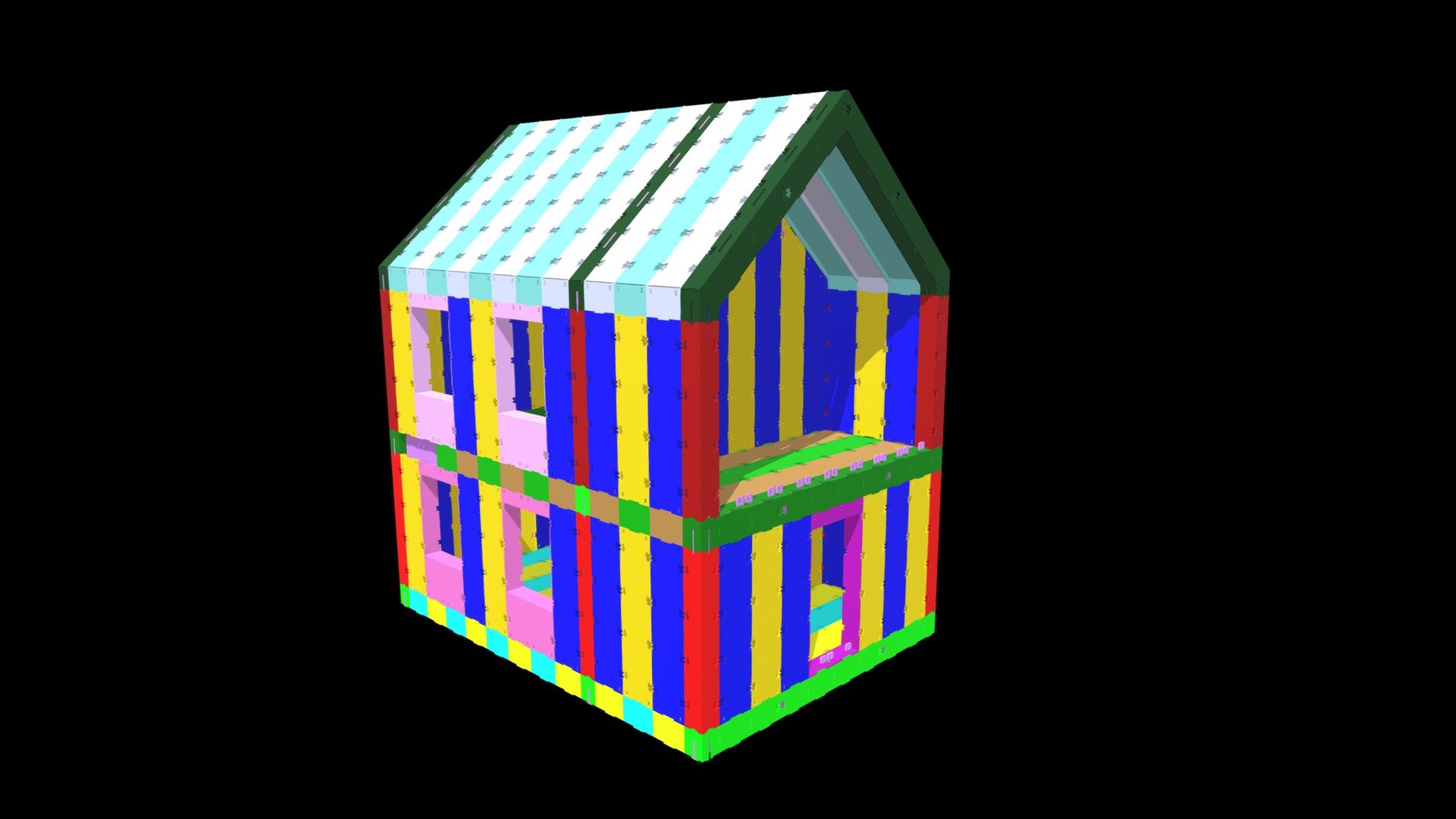 House 5 (edited 4mm MDF laser model)