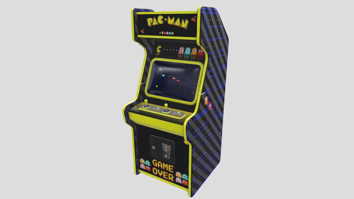 Arcade Machine Games art year 1 3D Model