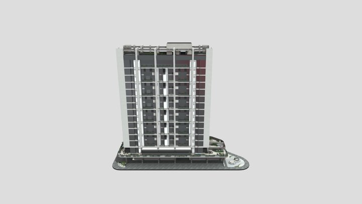 Torre Garten Escala Reducida Espejo 3D Model
