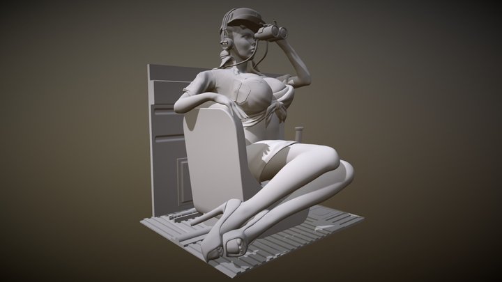 Pin-up 3D Model