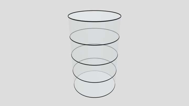 圆柱形-透视 3D Model