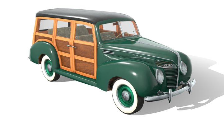 1938 Vairogs V8 Woody Wagon (Ford Based) 3D Model