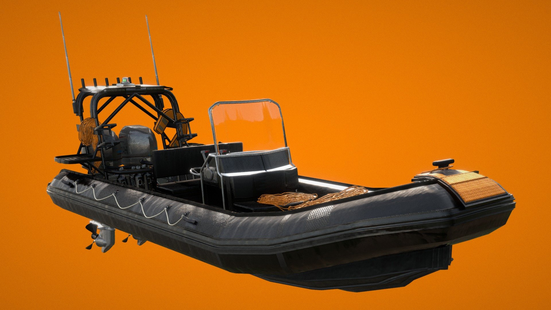RIB Boat Asset (.Blend File) Buy Royalty Free 3D model by FlynnFord