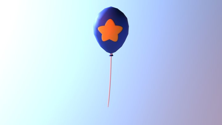 Balloon@ Balloon String Moving 3D Model